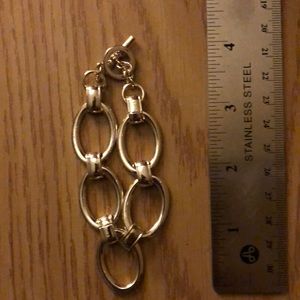 ** 3/$21 **  Chaps silver tone large link bracelet